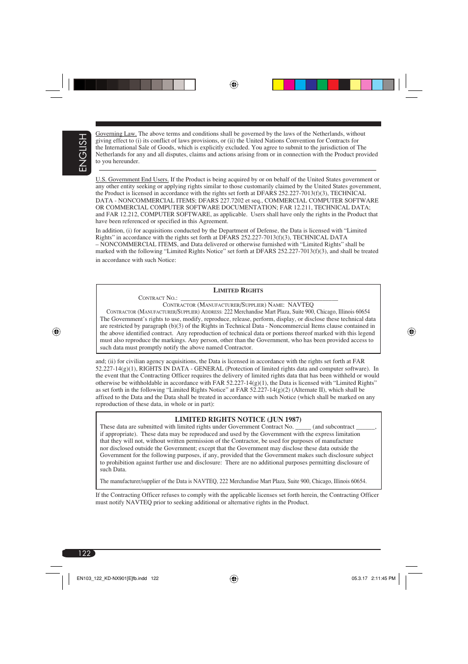 English | JVC KD-NX901 User Manual | Page 122 / 129