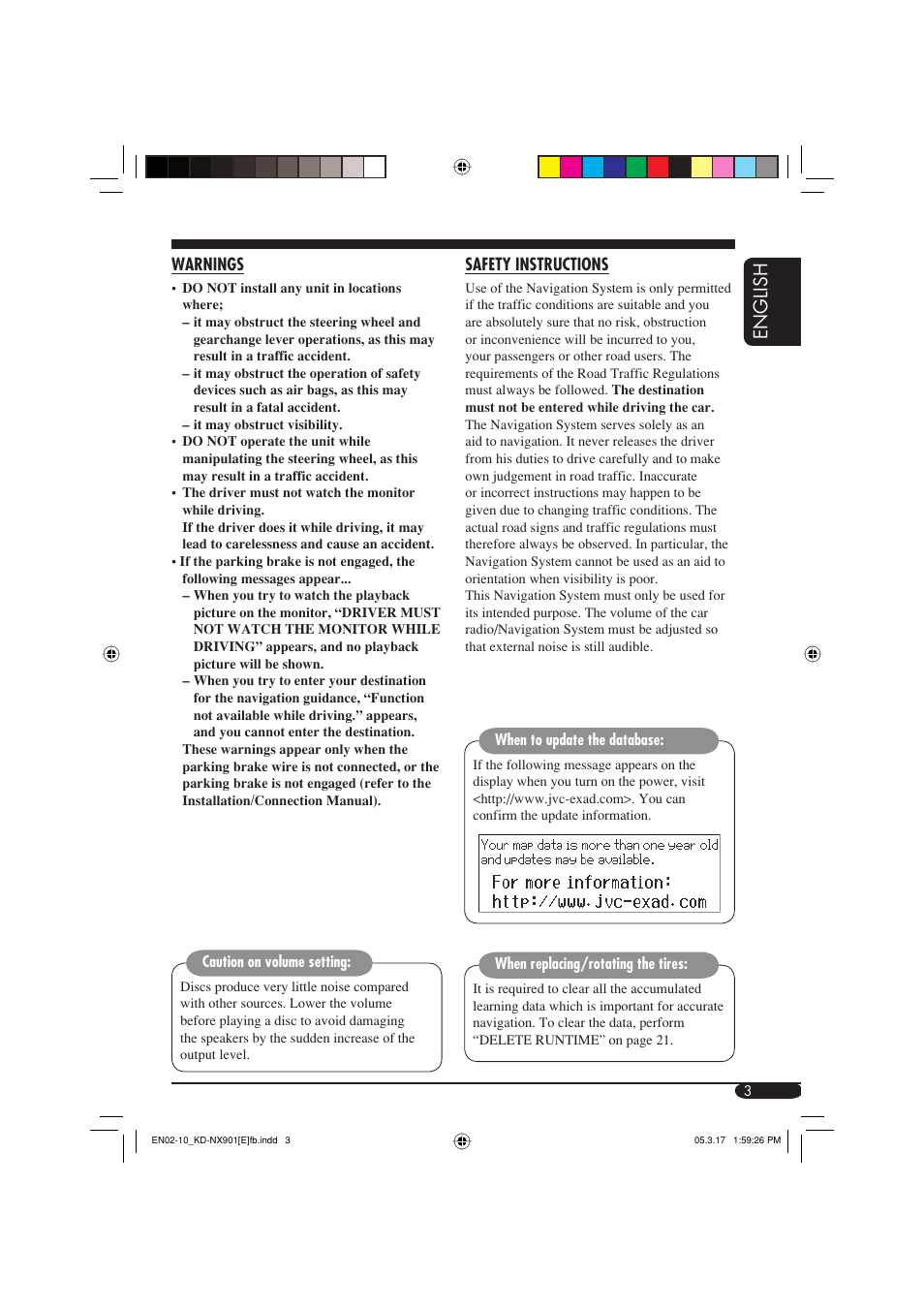 English | JVC KD-NX901 User Manual | Page 3 / 129