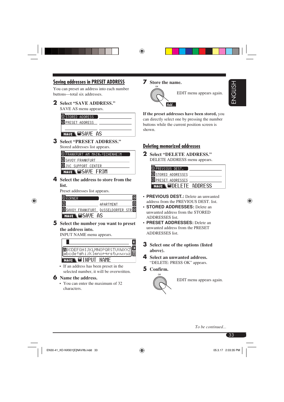 English | JVC KD-NX901 User Manual | Page 33 / 129