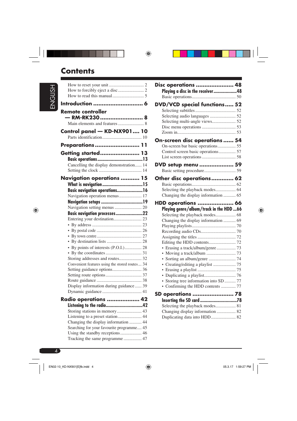 JVC KD-NX901 User Manual | Page 4 / 129