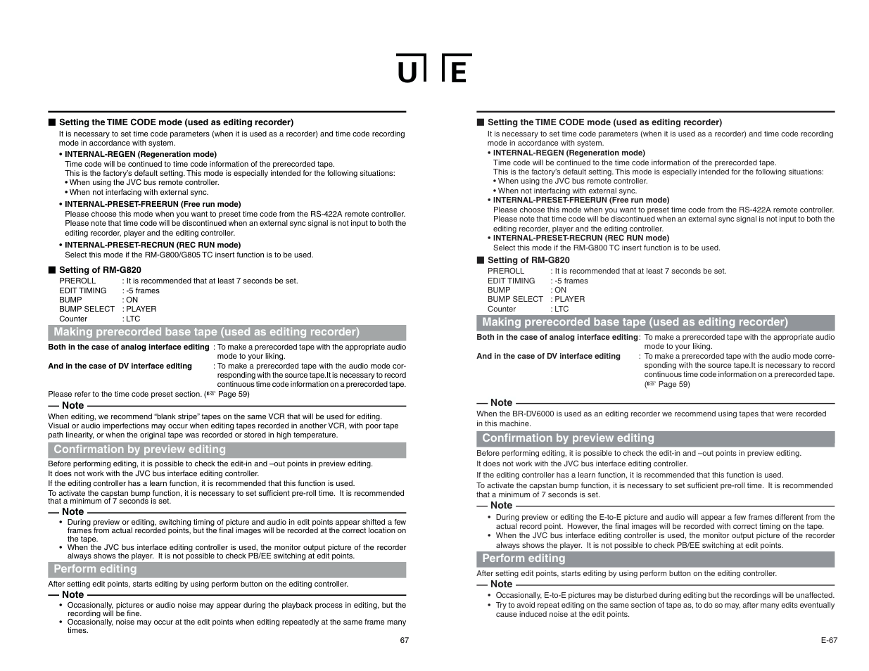 JVC BR-DV6000U User Manual | Page 41 / 61