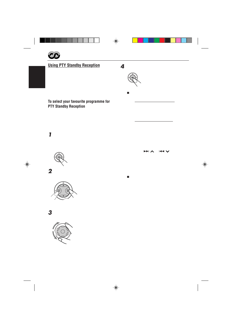 Using pty standby reception | JVC GET0087-001A User Manual | Page 14 / 45
