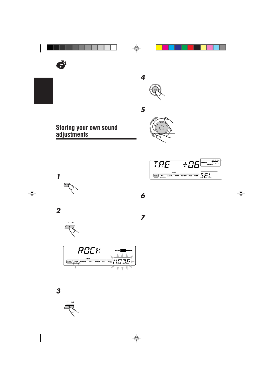 Storing your own sound adjustments | JVC GET0087-001A User Manual | Page 24 / 45