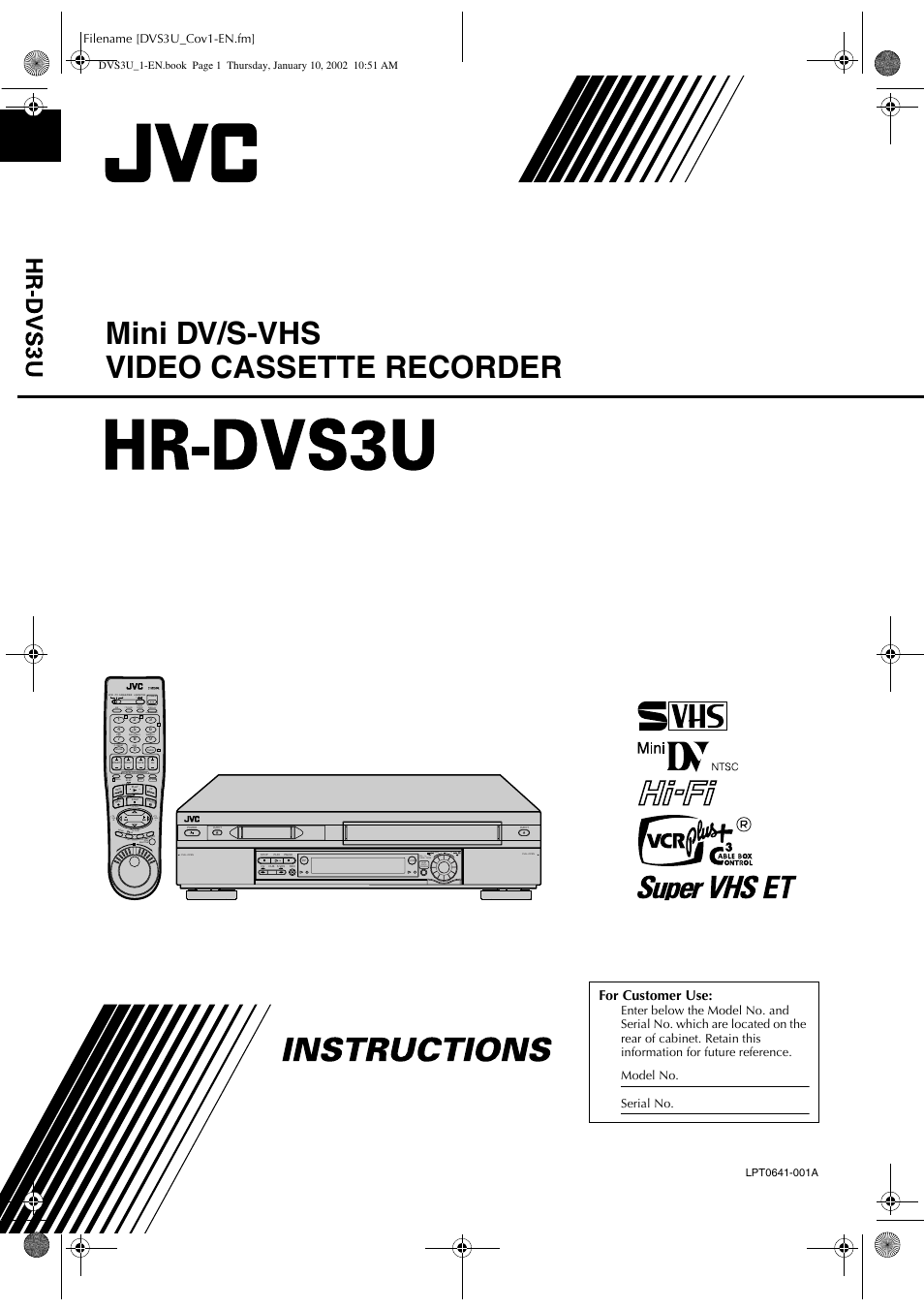 JVC HR-DVS3U User Manual | 88 pages