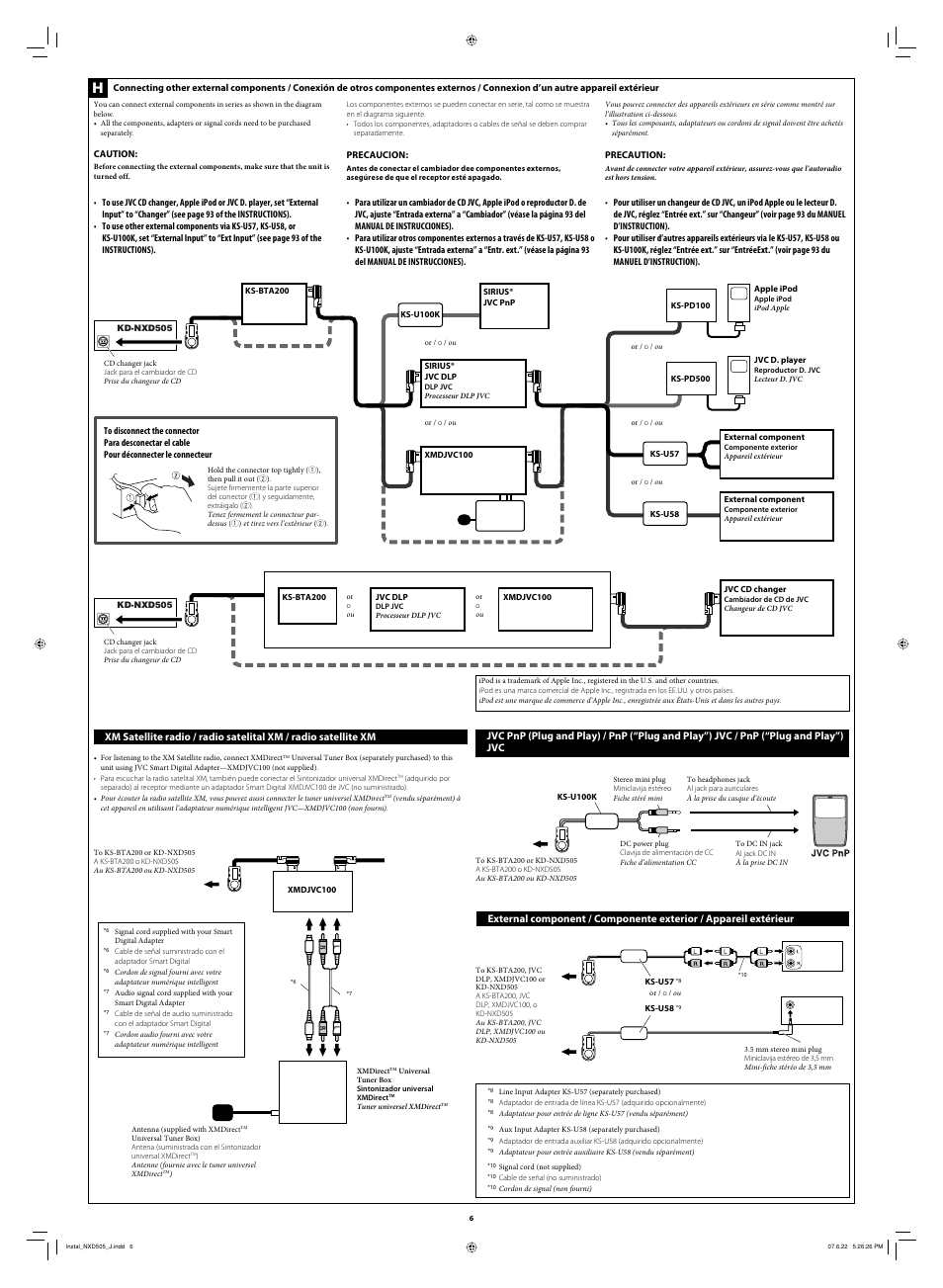 Caution, Precaucion, Precaution | JVC LVT1774-001A User Manual | Page 126 / 126