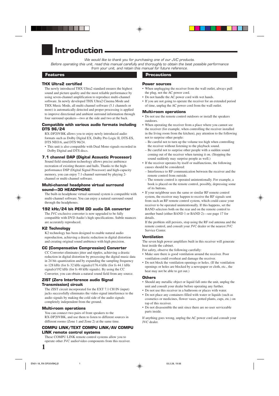 Introduction | JVC RX-DP20VBKC User Manual | Page 4 / 90