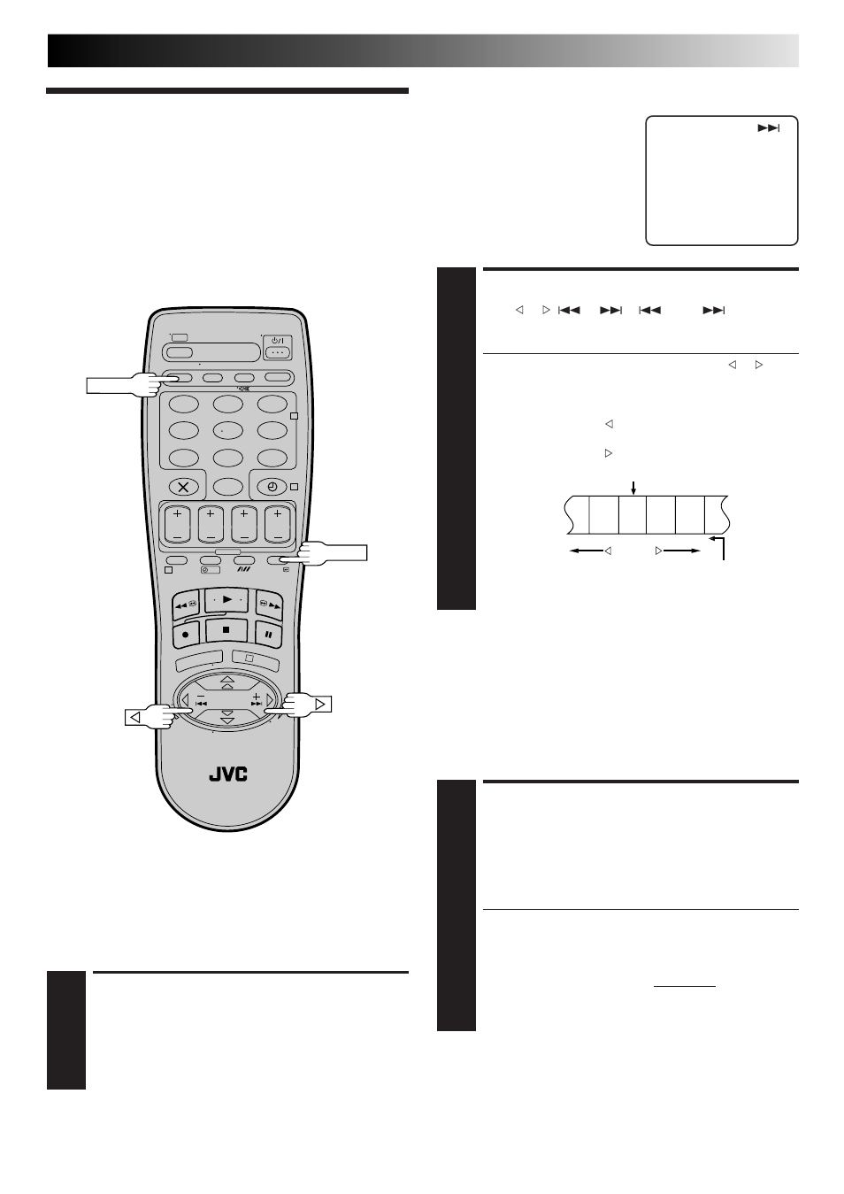 Looking for the scene you want, Activate index search, Activate instant review | Advanced operations, Index search, Skip search, Instant review | JVC HR-J665ES User Manual | Page 17 / 48