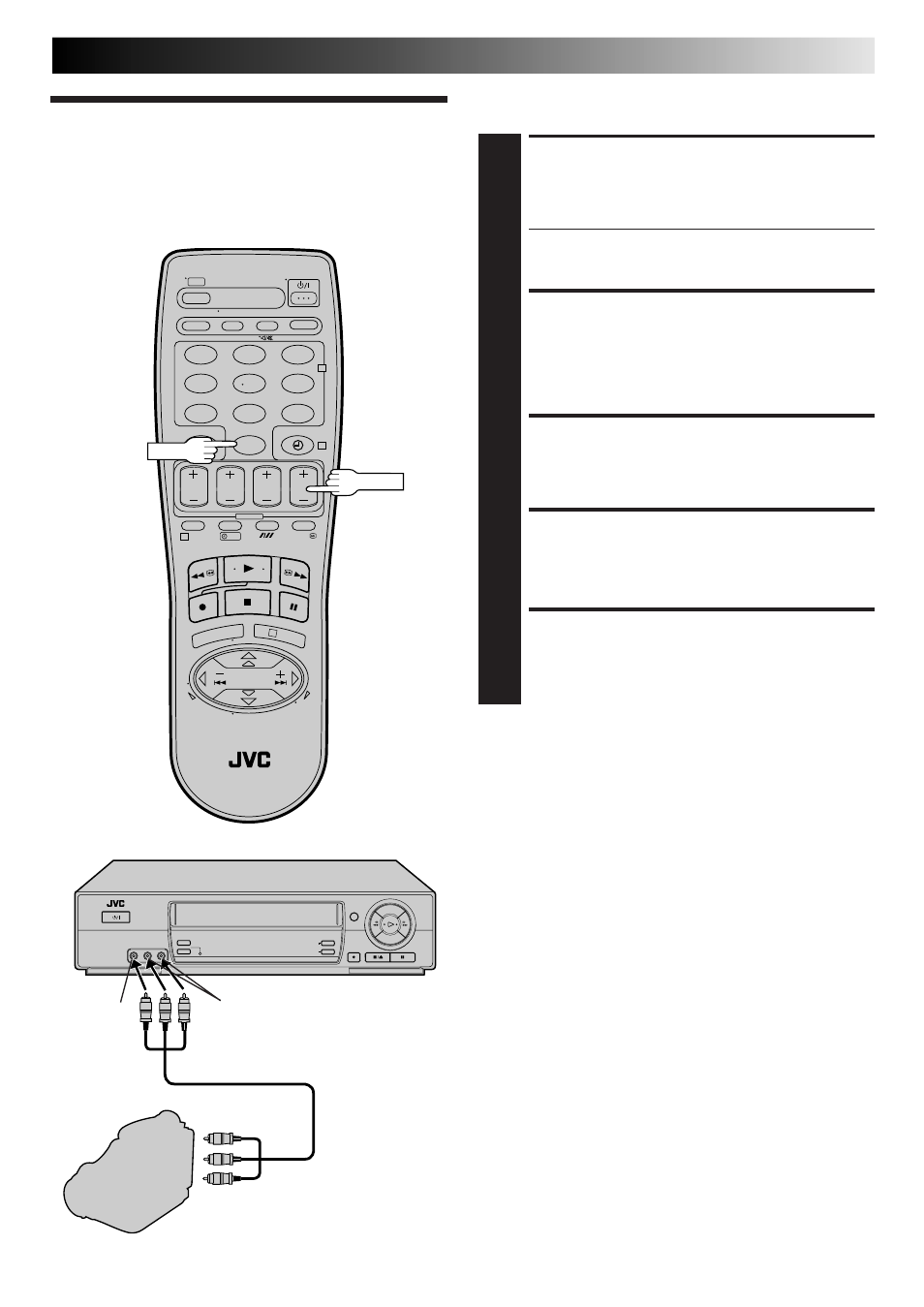 Edit from a camcorder, Make connections, Set recorder’s input mode | Set edit mode, Start camcorder, Start recorder | JVC HR-J665ES User Manual | Page 25 / 48