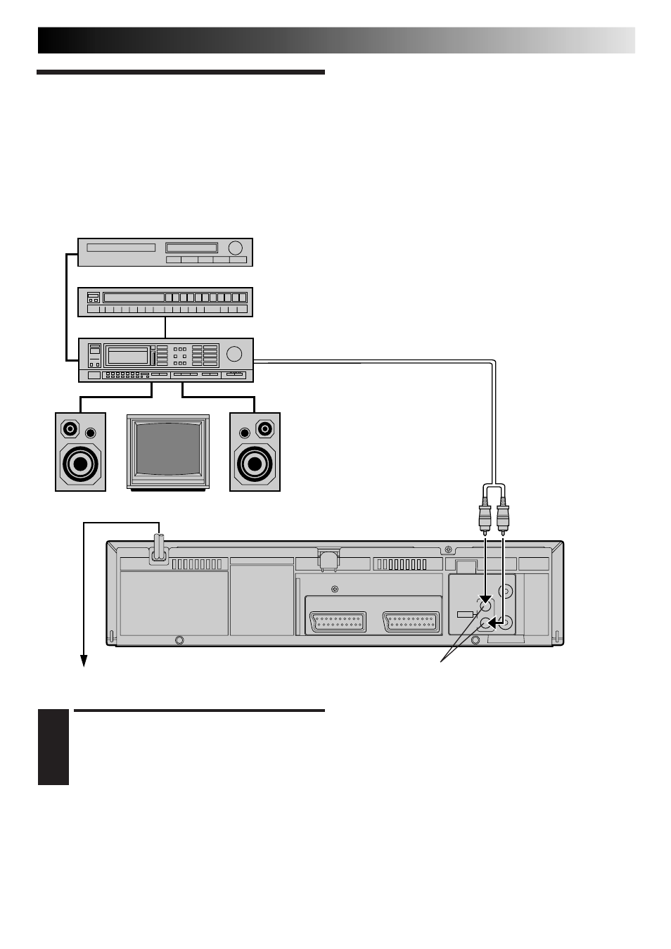 Connection to a stereo system, Make connections, System connections | Cautions | JVC HR-J665ES User Manual | Page 29 / 48