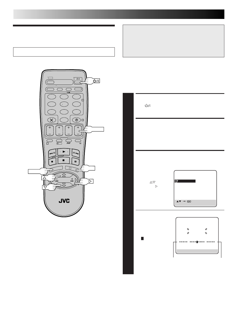 Tuner set, Turn on the recorder, Access main menu screen | Perform auto chan- nel set, Subsidiary settings (cont.), Auto channel set | JVC HR-J665ES User Manual | Page 32 / 48