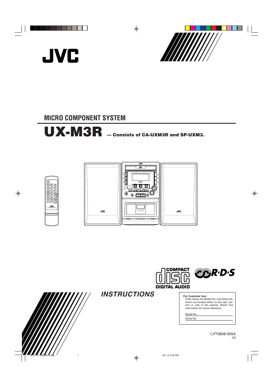 JVC UX-M3R User Manual | 24 pages