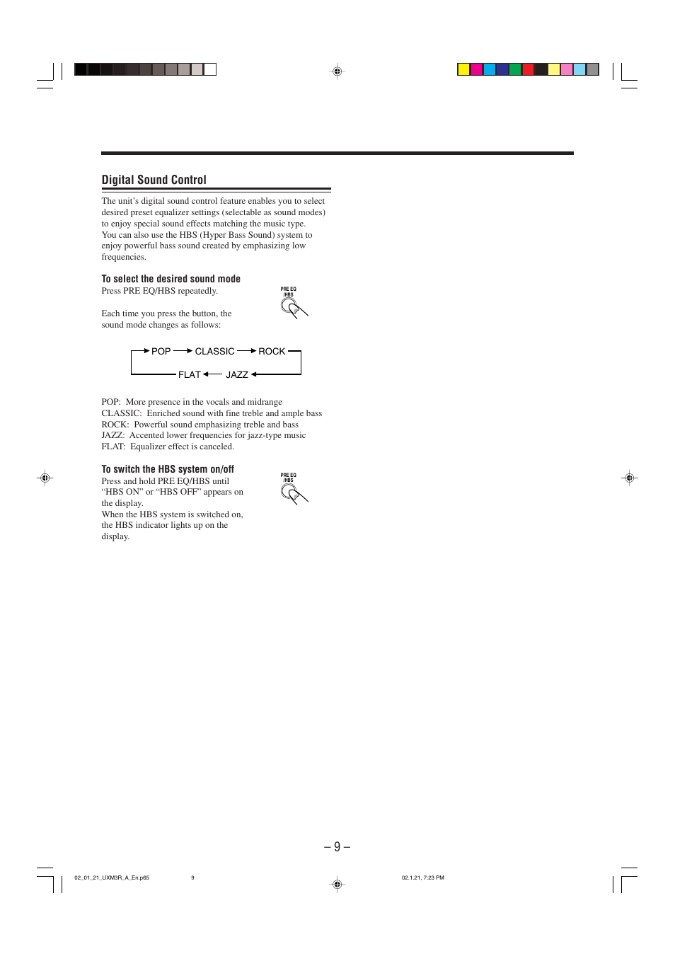 Digital sound control | JVC UX-M3R User Manual | Page 12 / 24