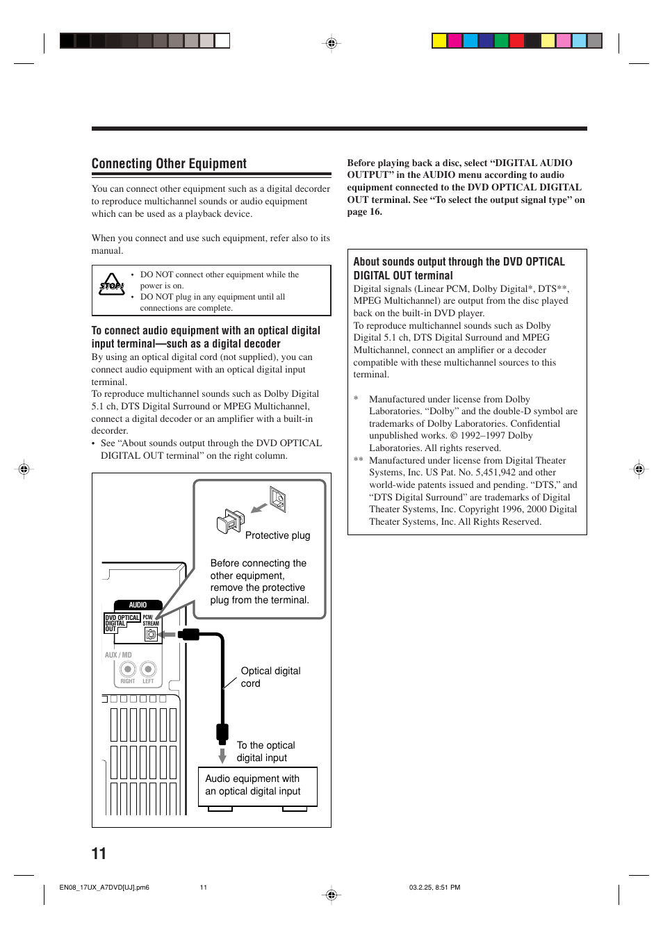 Connecting other equipment | JVC CA-UXA7DVD User Manual | Page 14 / 76