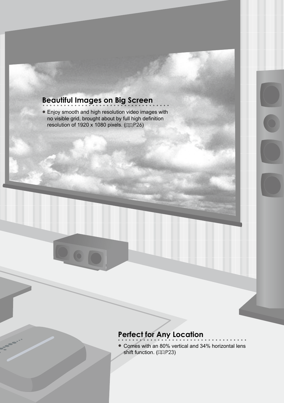Beautiful images on big screen, Perfect for any location | JVC DLA-RS10 User Manual | Page 11 / 179