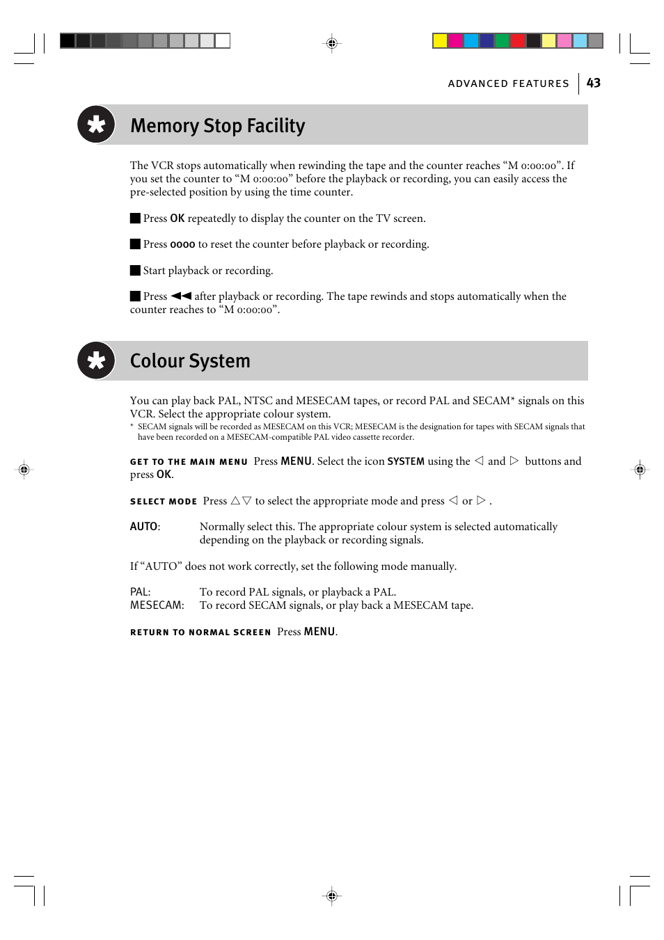 Colour system | JVC VIDEO CASSETTE HR-J295EK User Manual | Page 43 / 52