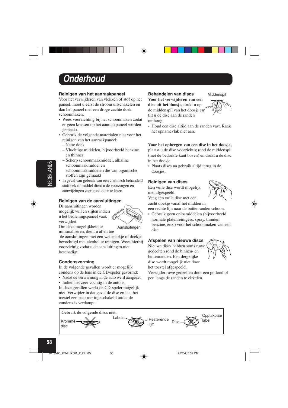 Onderhoud, Nederlands | JVC KD-LHX501  EN User Manual | Page 250 / 259