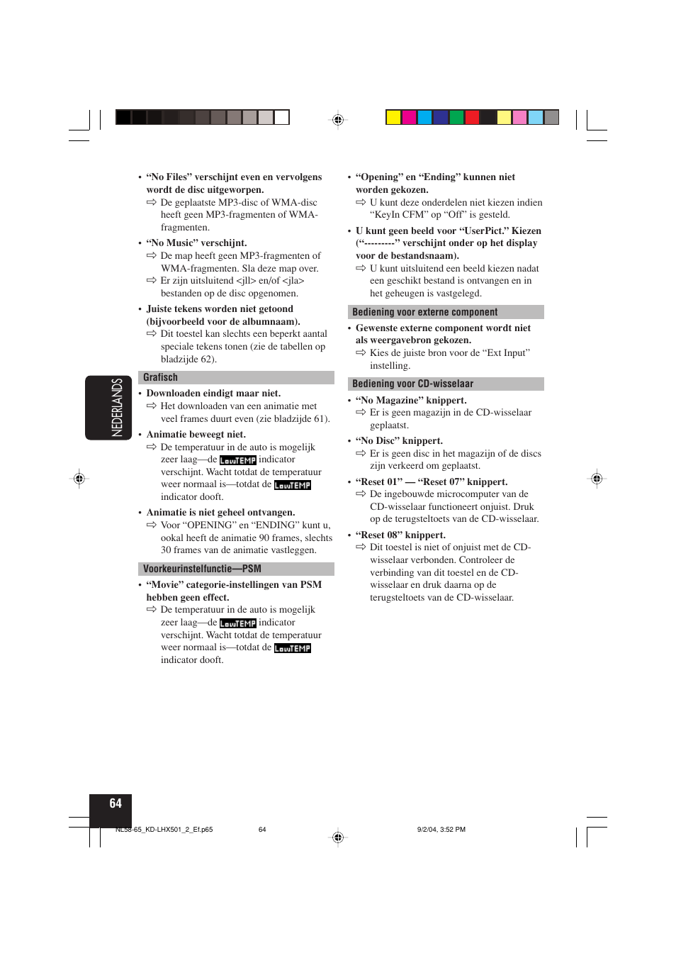 Nederlands | JVC KD-LHX501  EN User Manual | Page 256 / 259