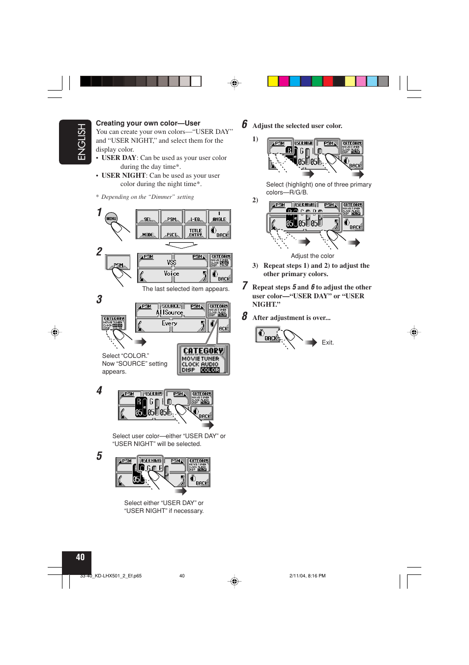 English | JVC KD-LHX501  EN User Manual | Page 40 / 259