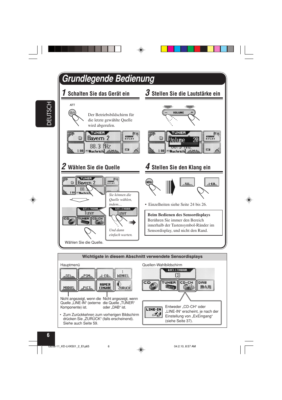 Grundlegende bedienung | JVC KD-LHX501  EN User Manual | Page 70 / 259