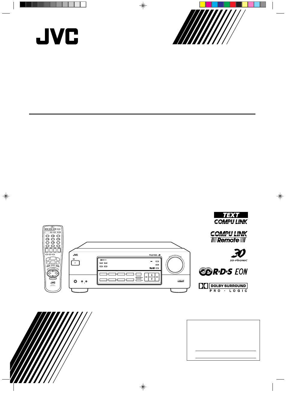 JVC RX-668RBK User Manual | 40 pages