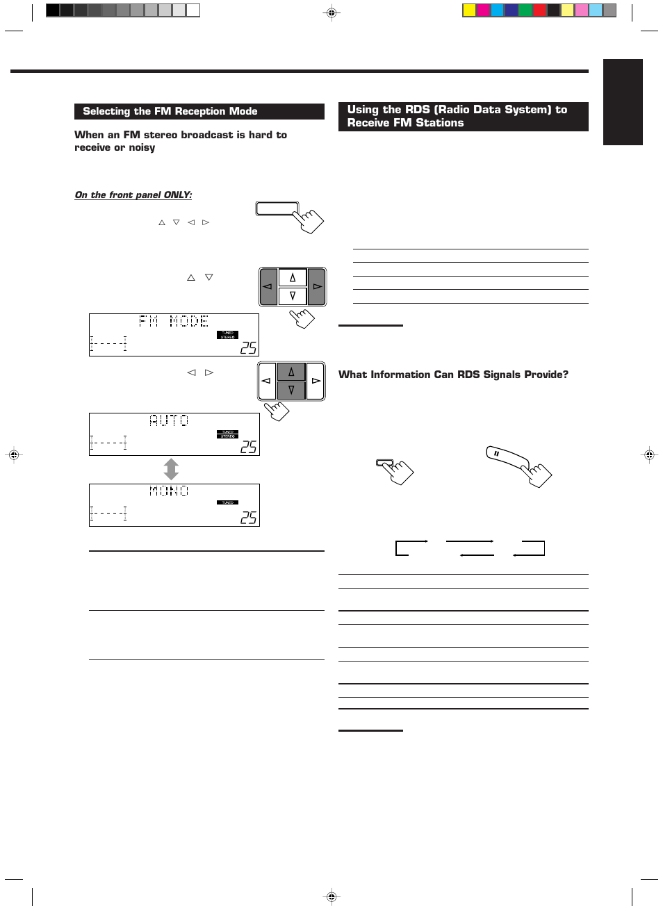 English, Press fm/am to select the band | JVC RX-668RBK User Manual | Page 17 / 40