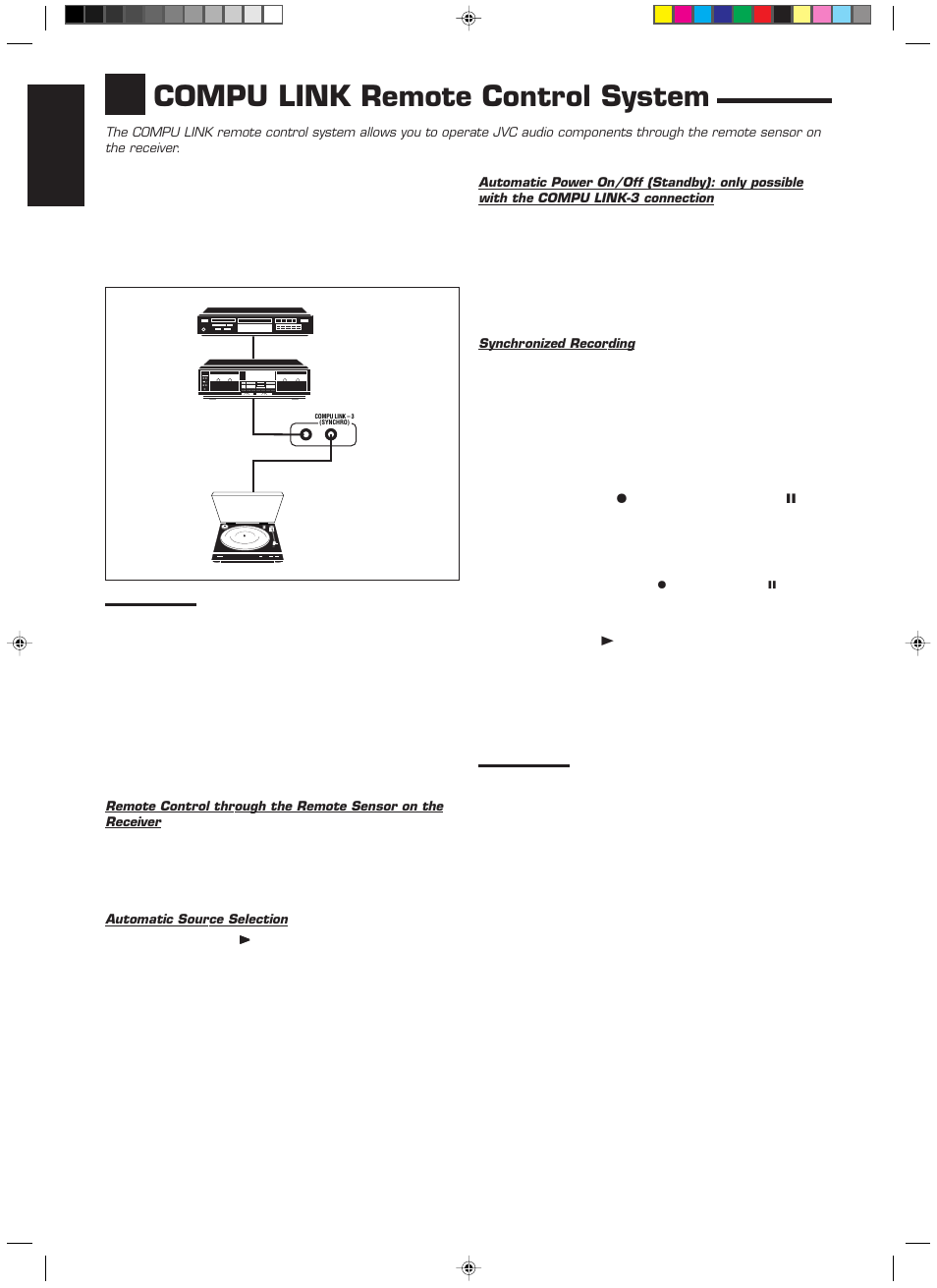 Compu link remote control system, English | JVC RX-668RBK User Manual | Page 30 / 40