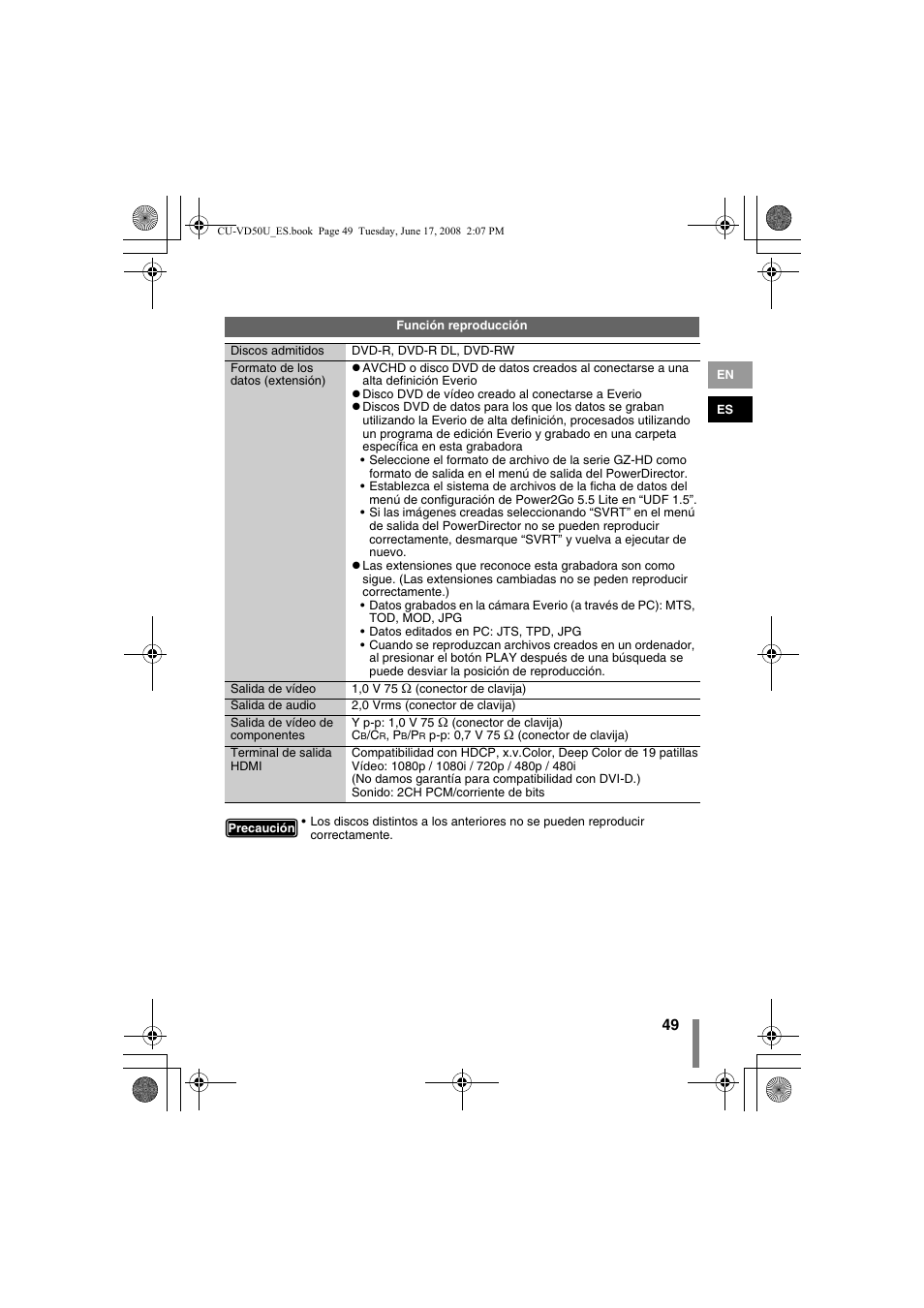 P. 49) | JVC CU-VD50U User Manual | Page 99 / 104