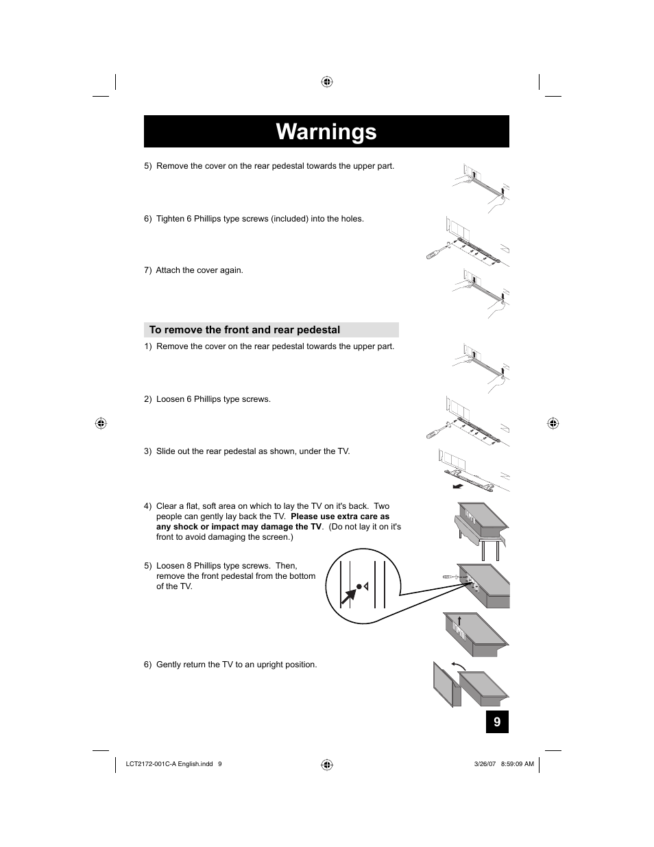 Warnings | JVC HD-58S998 User Manual | Page 9 / 88