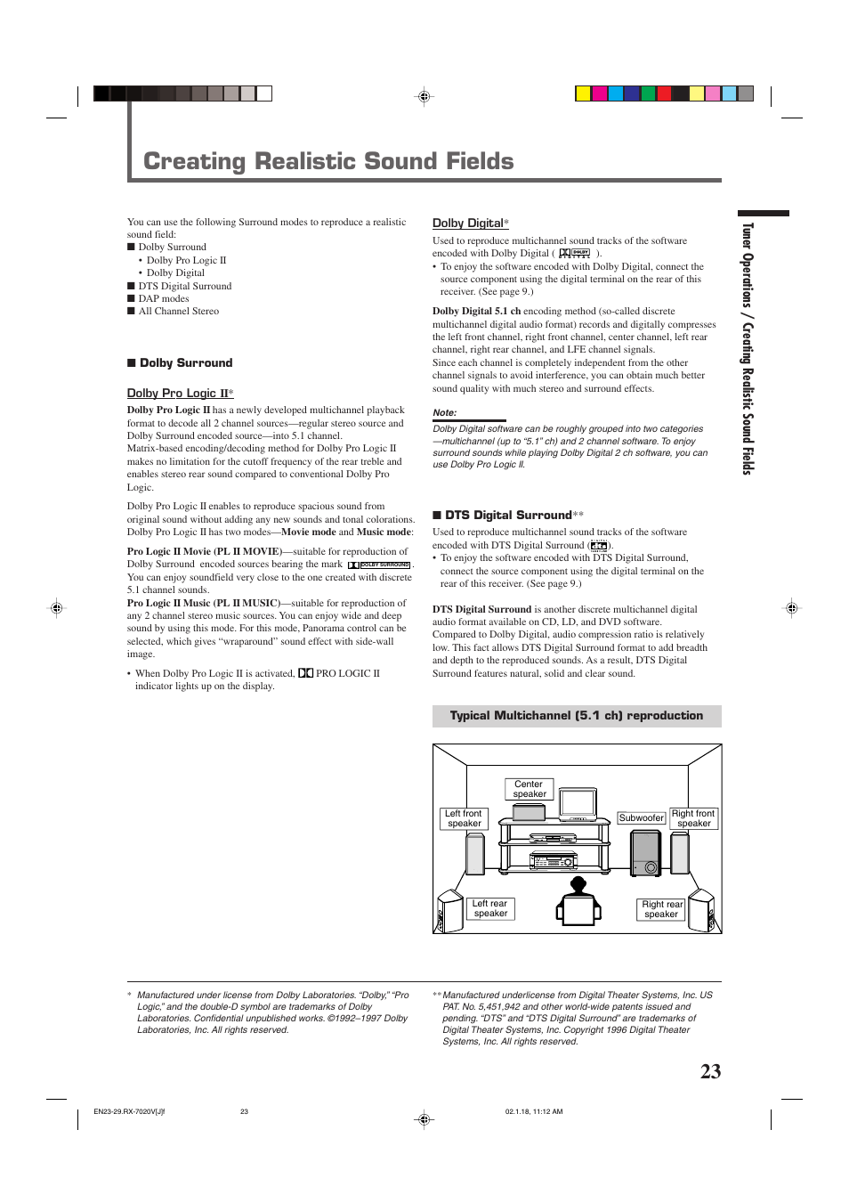 Creating realistic sound fields | JVC RX-7020VBK User Manual | Page 25 / 47