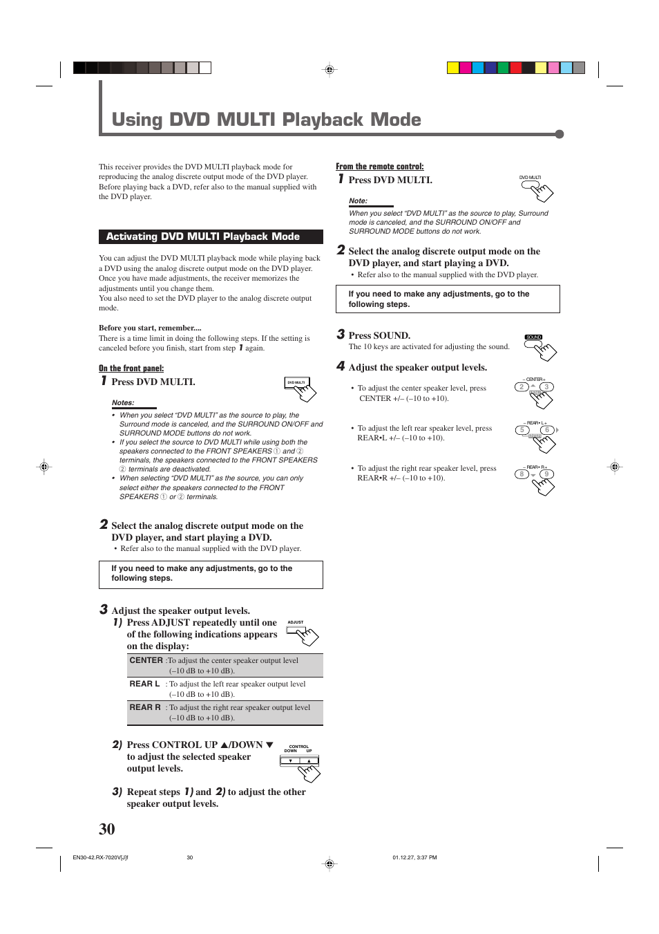 Using dvd multi playback mode | JVC RX-7020VBK User Manual | Page 32 / 47