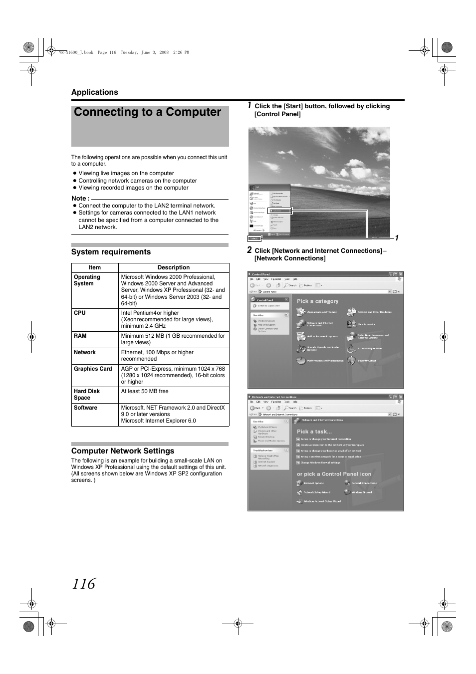 Connecting to a computer | JVC VR-N1600E User Manual | Page 124 / 158