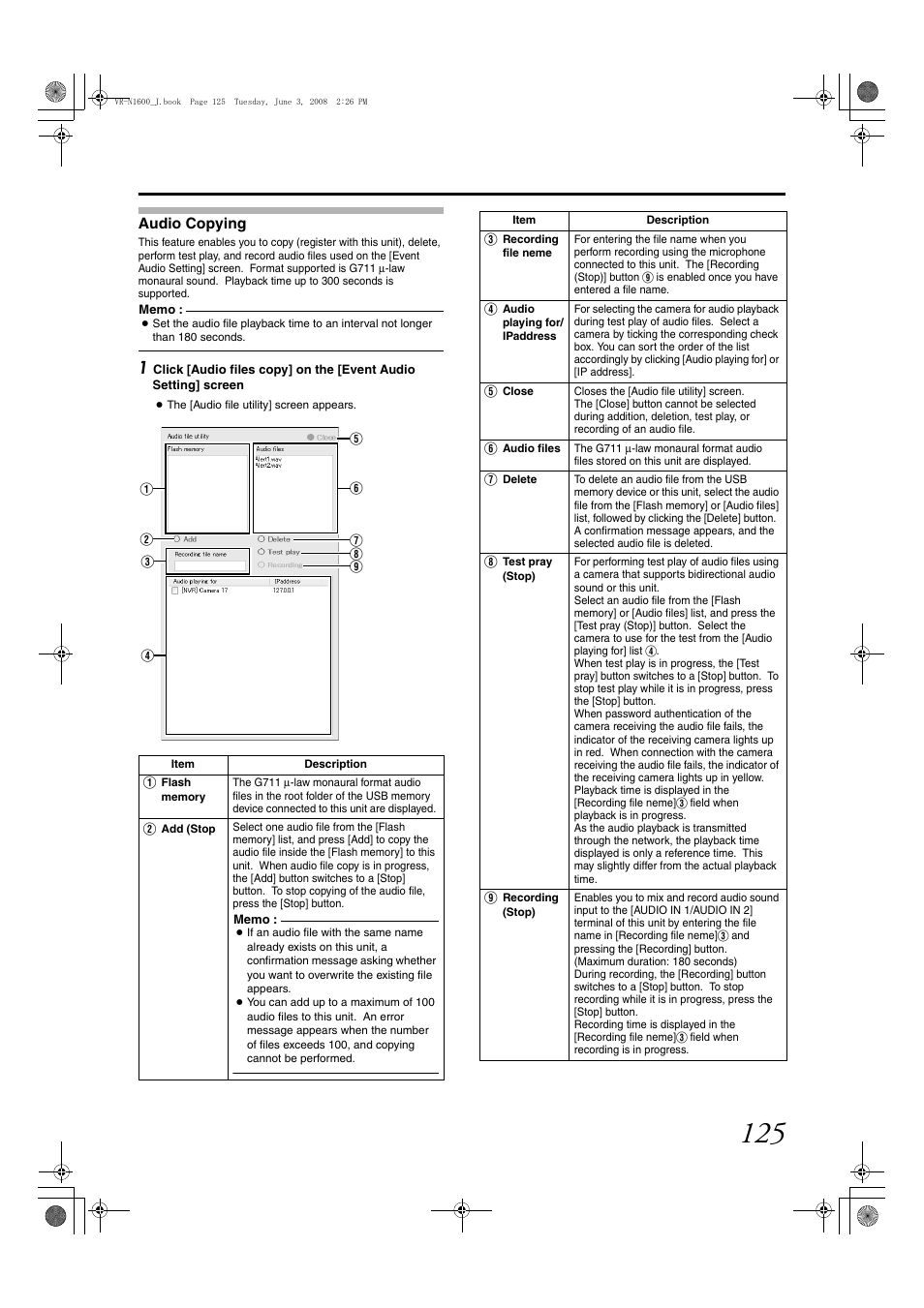 Audio copying | JVC VR-N1600E User Manual | Page 133 / 158