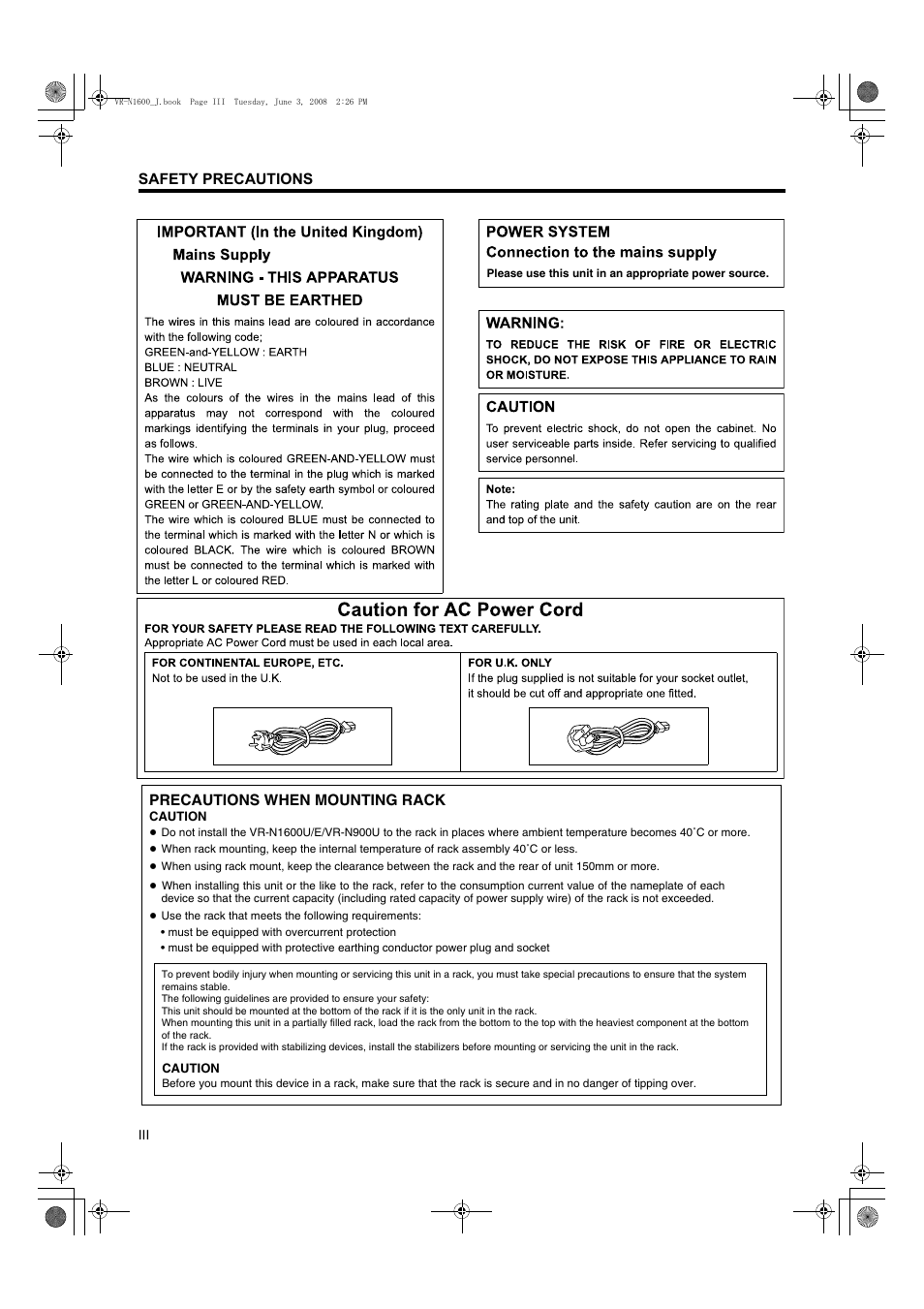 JVC VR-N1600E User Manual | Page 4 / 158