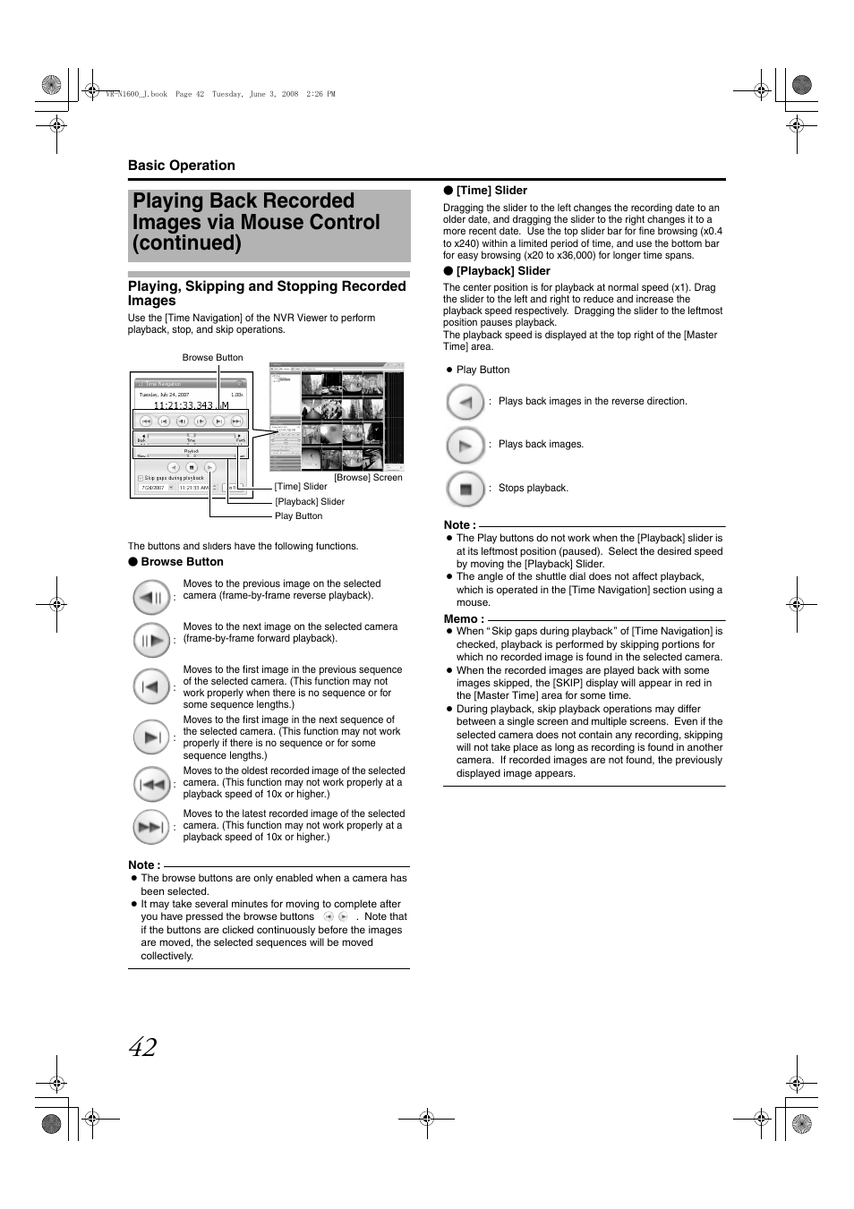 Playing, skipping and stopping recorded images | JVC VR-N1600E User Manual | Page 50 / 158