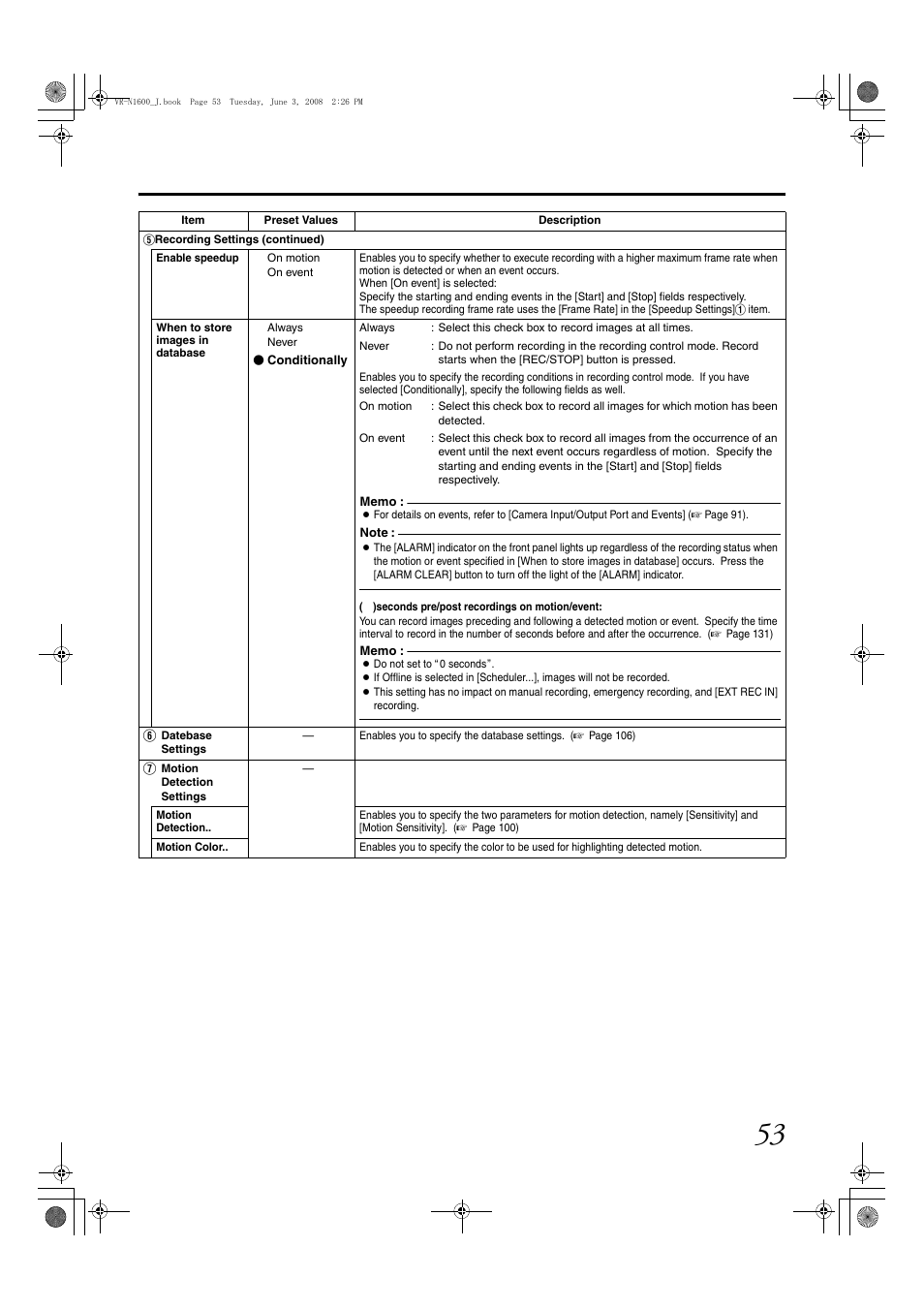 Ng on [( )seconds pre/post recordings on | JVC VR-N1600E User Manual | Page 61 / 158