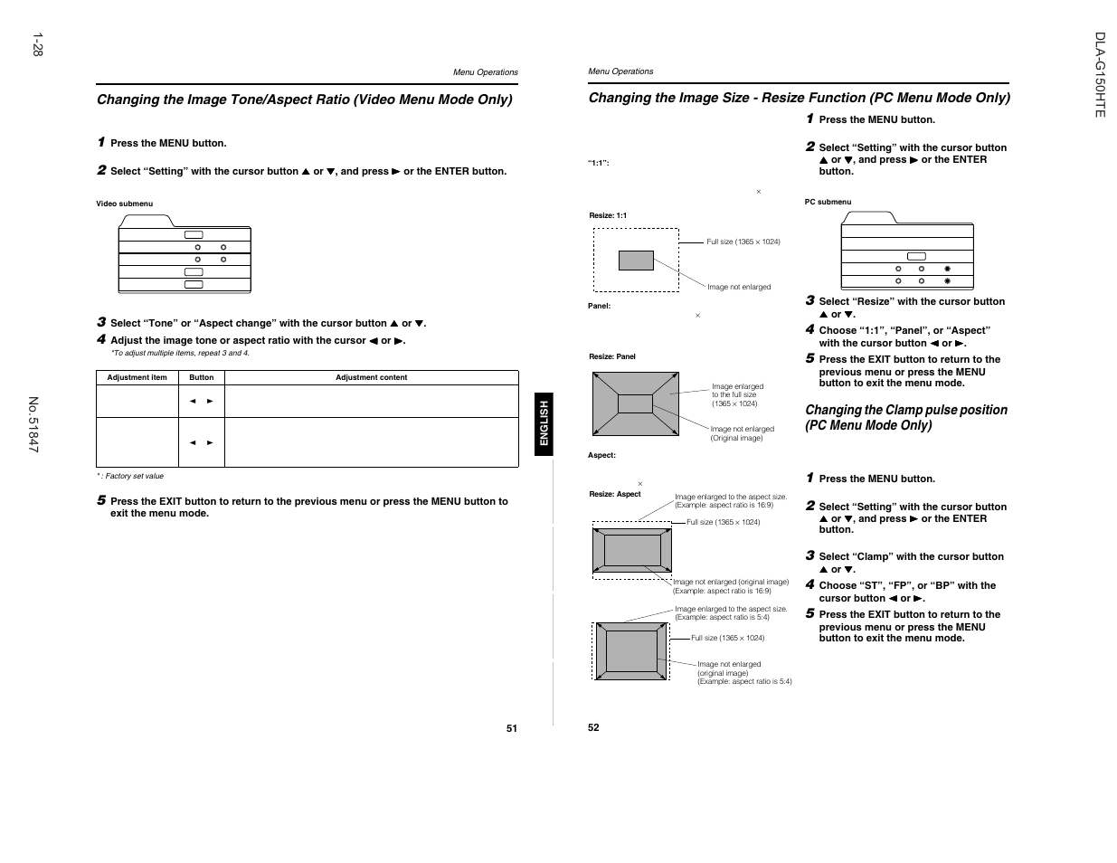 JVC DLA-G150HTE User Manual | Page 28 / 40