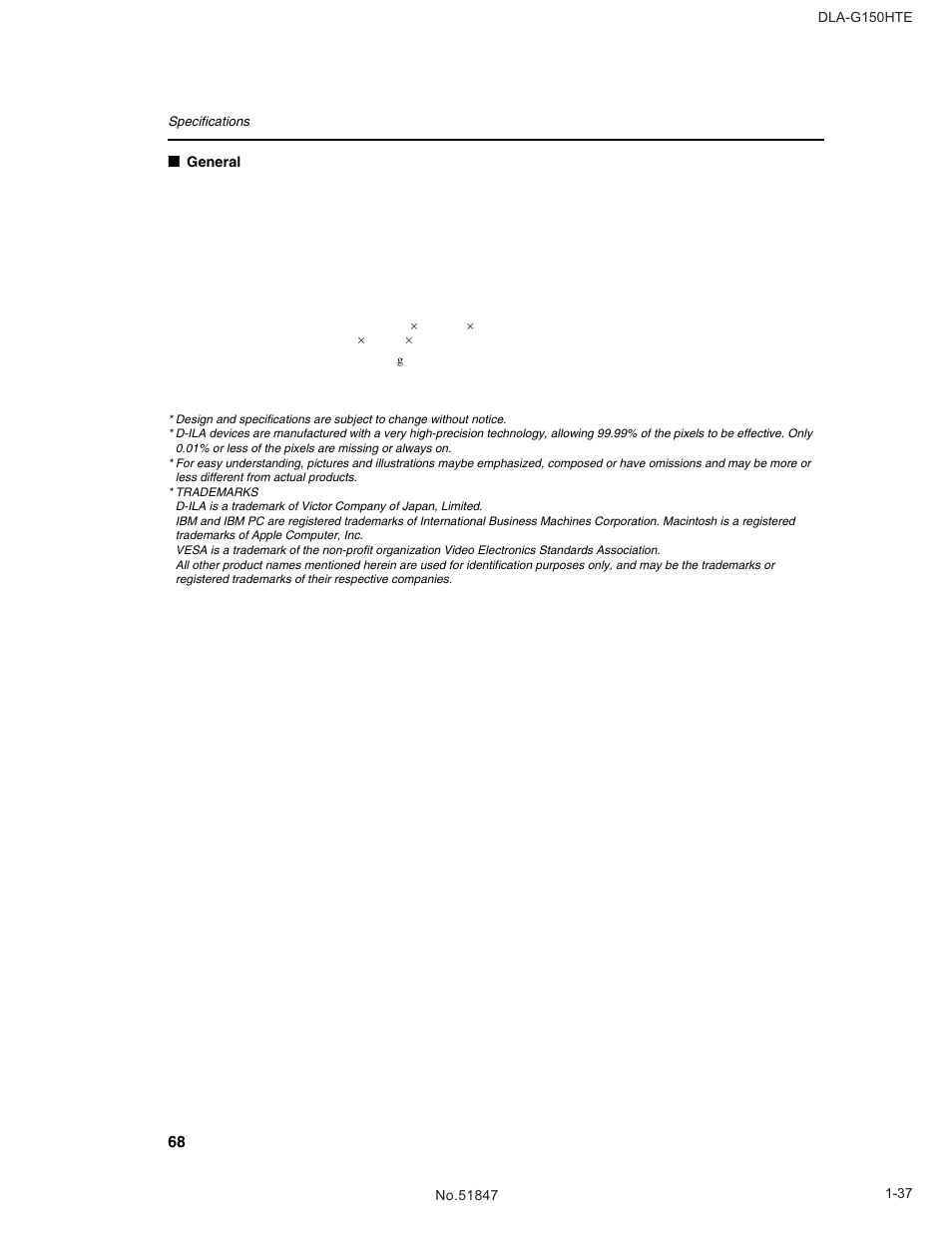 JVC DLA-G150HTE User Manual | Page 37 / 40