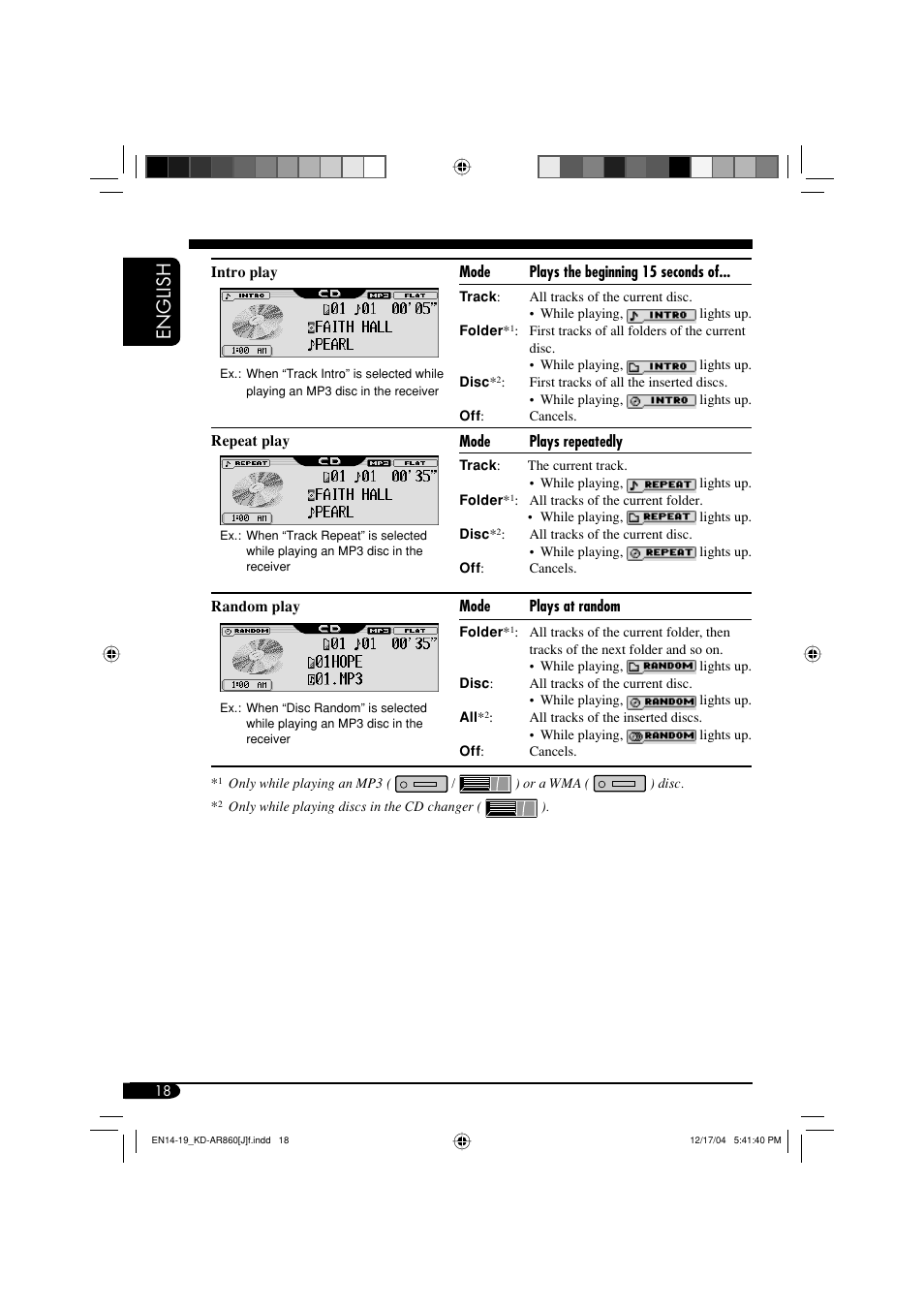 English | JVC KD-AR860 User Manual | Page 18 / 56