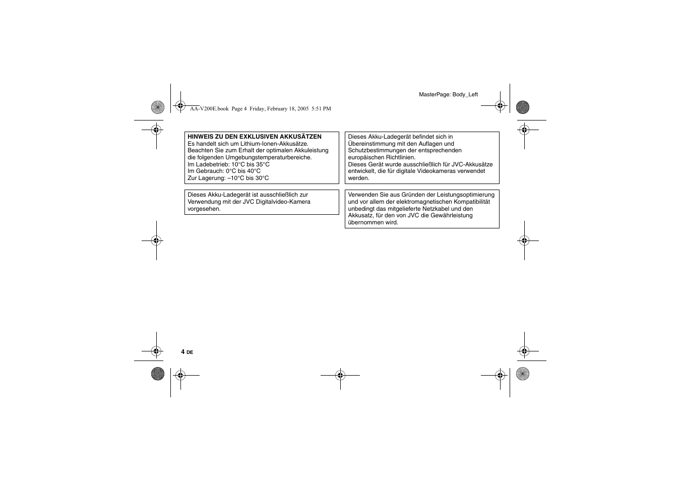 JVC AA-V200E User Manual | Page 10 / 80