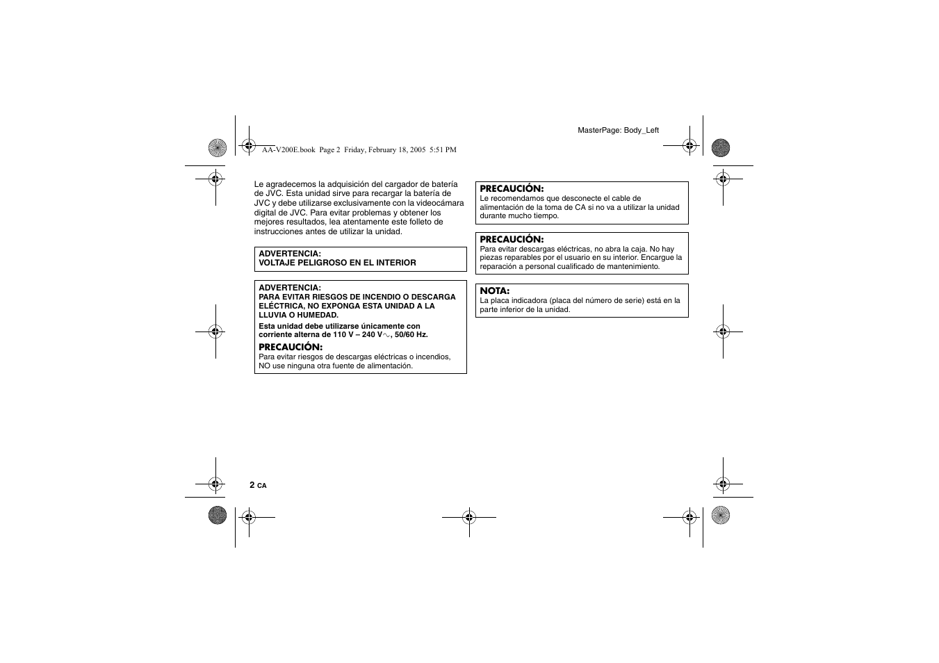 JVC AA-V200E User Manual | Page 23 / 80