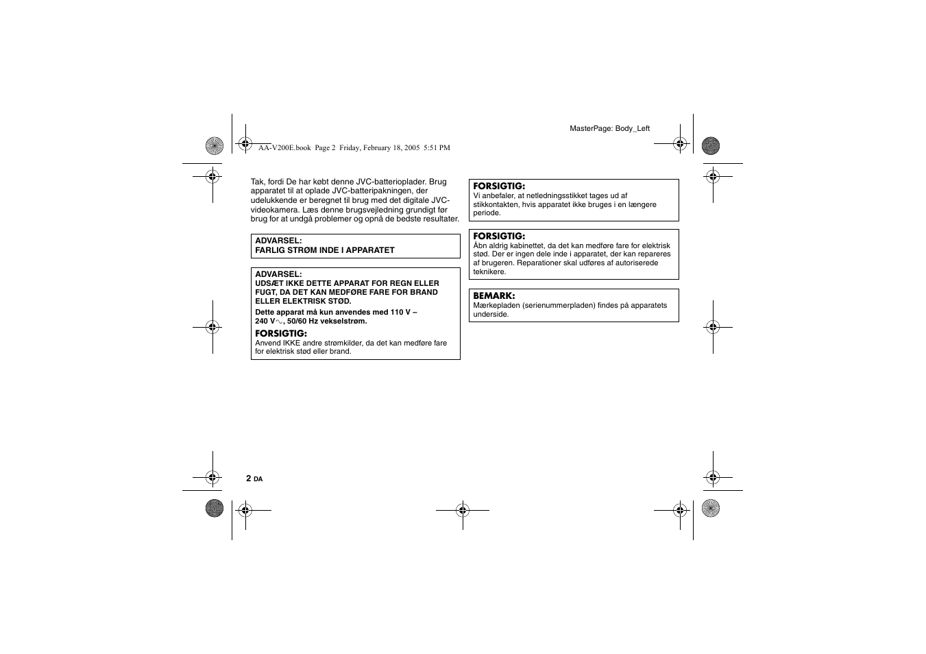 JVC AA-V200E User Manual | Page 38 / 80