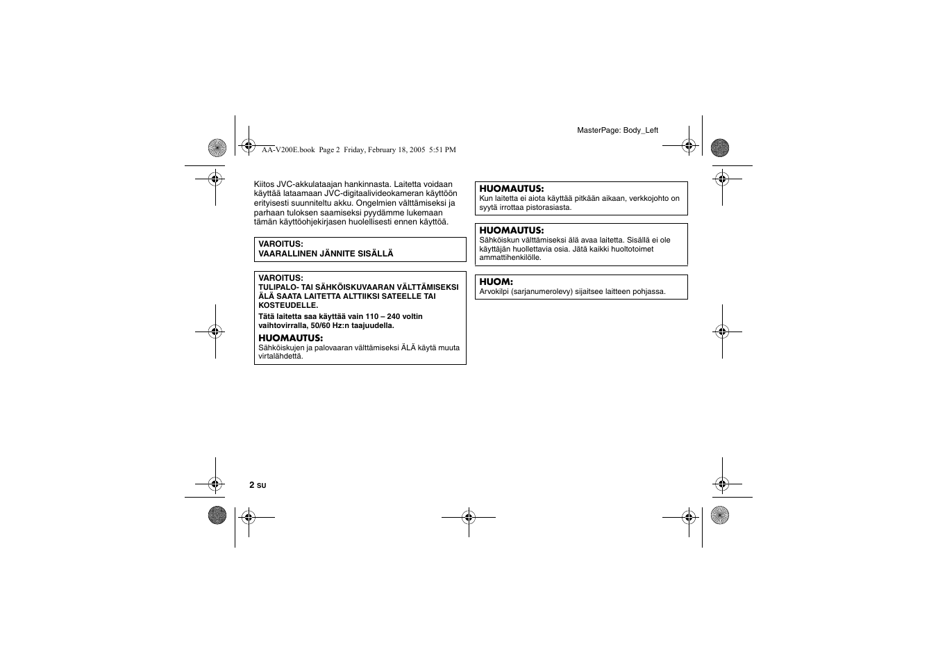 JVC AA-V200E User Manual | Page 43 / 80