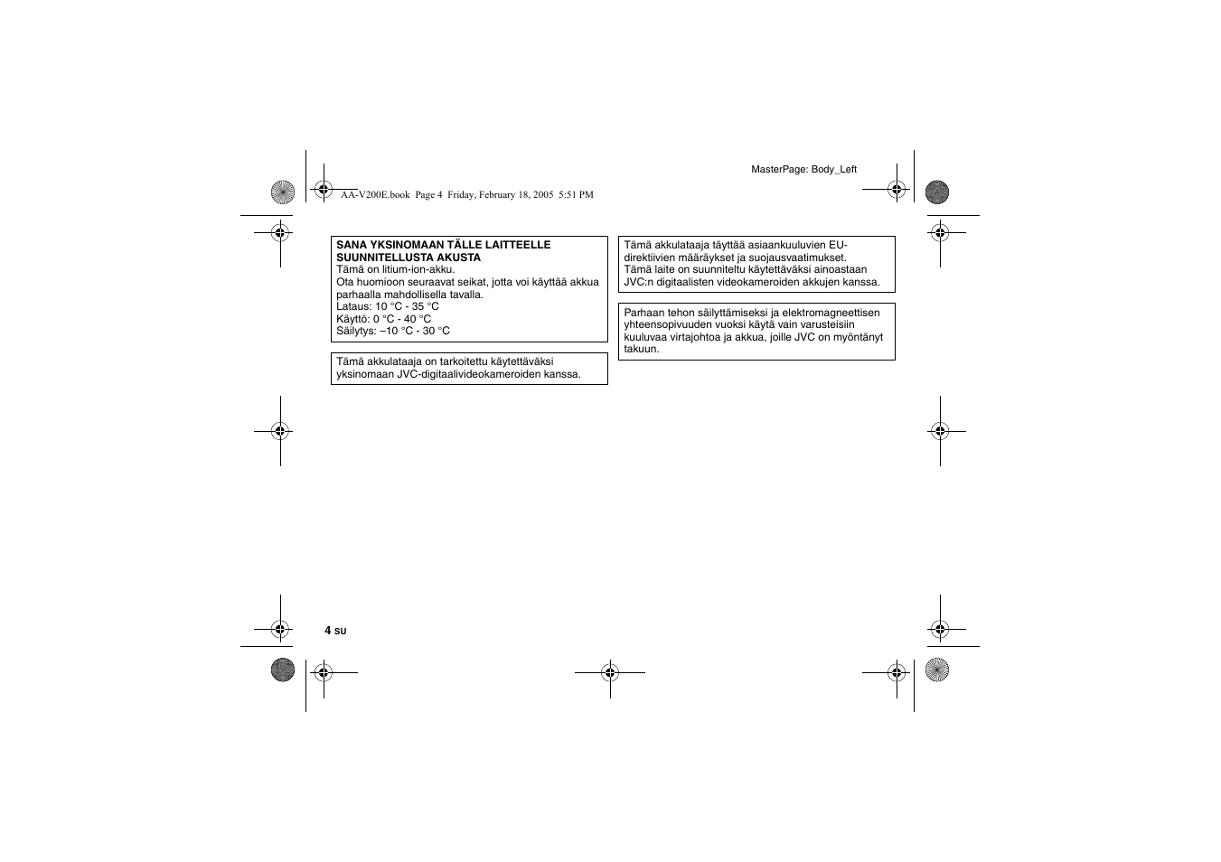 JVC AA-V200E User Manual | Page 45 / 80