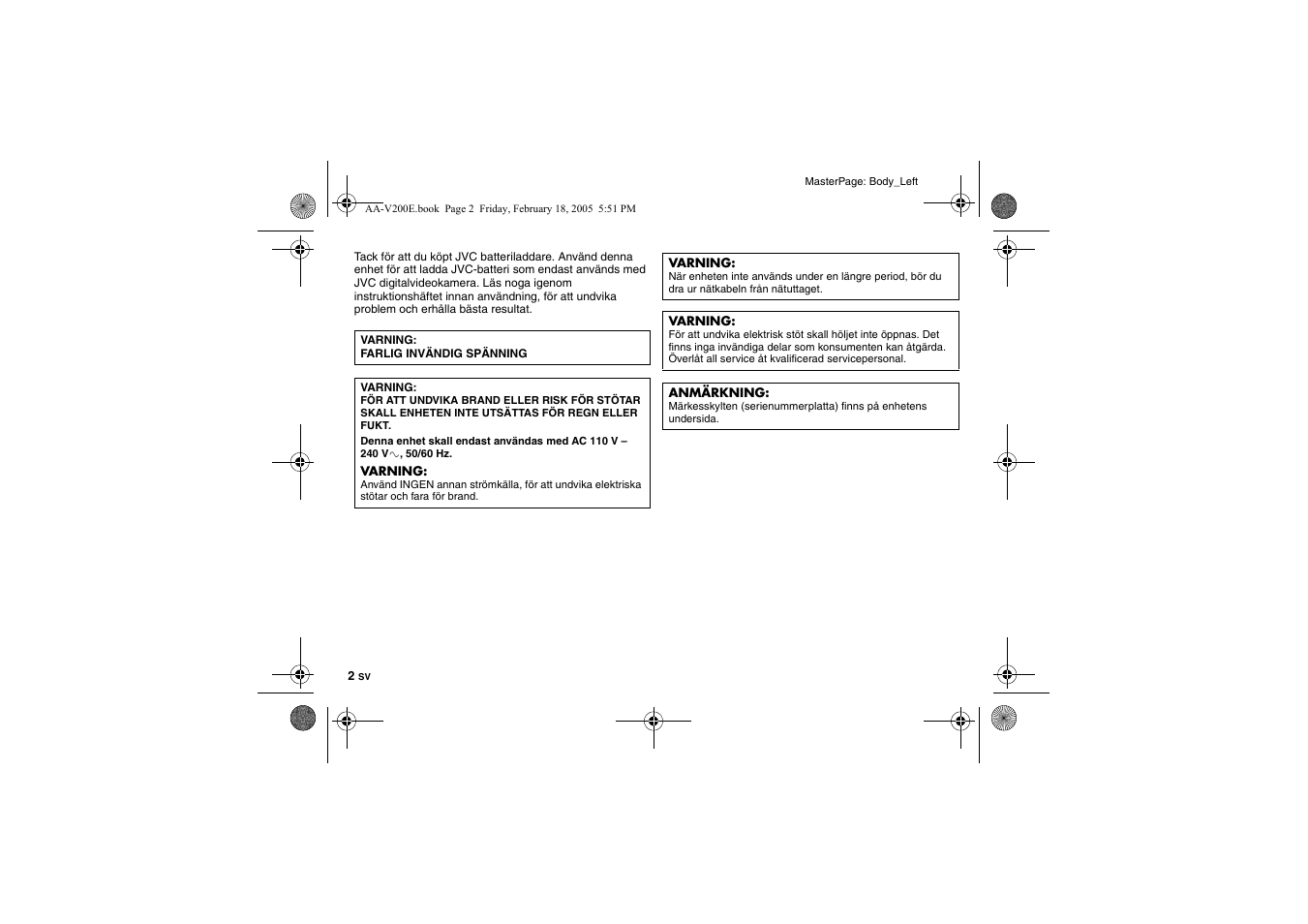 JVC AA-V200E User Manual | Page 48 / 80