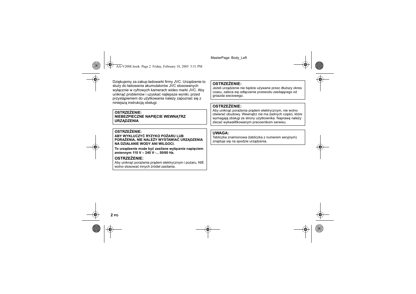 JVC AA-V200E User Manual | Page 68 / 80