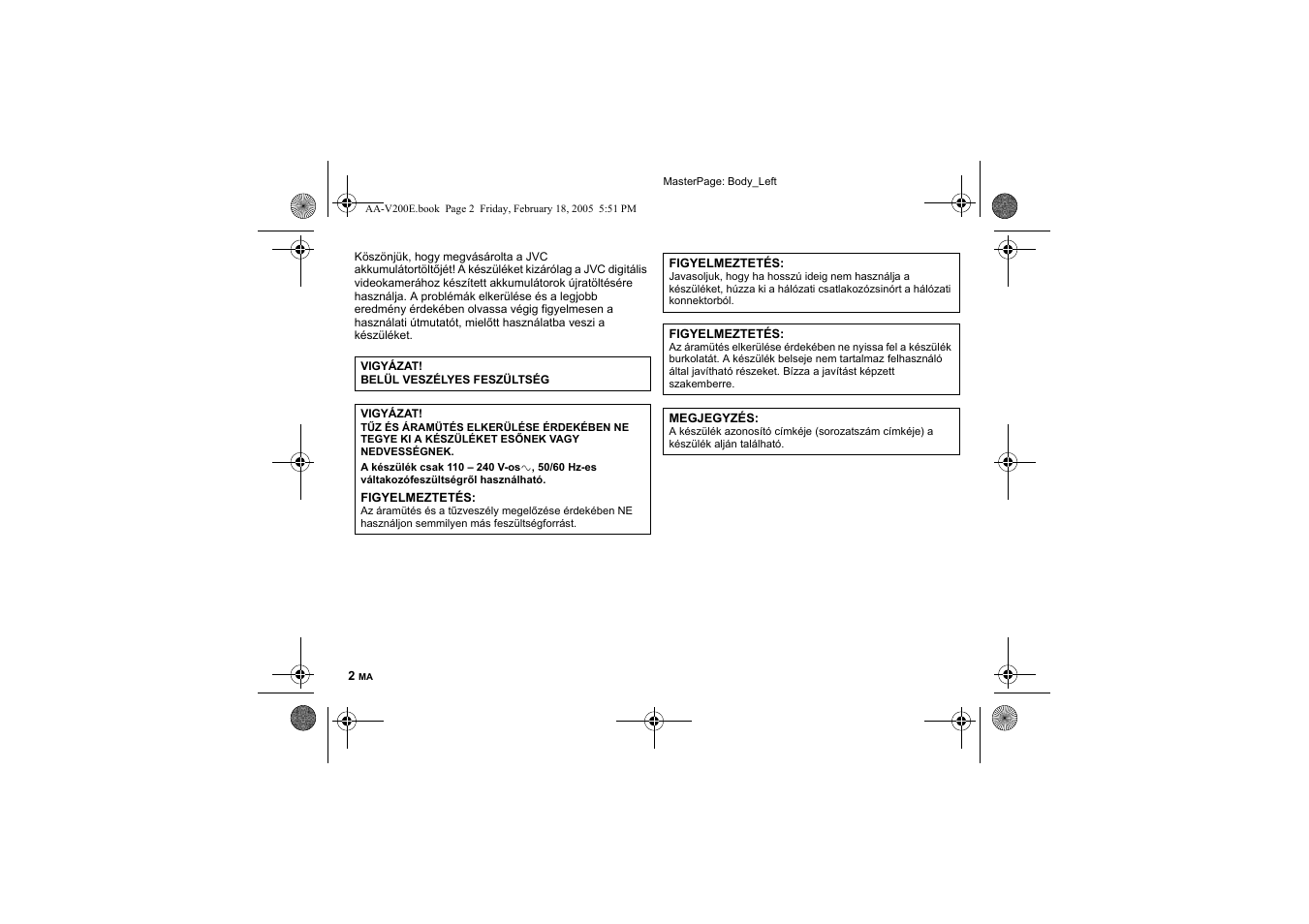 JVC AA-V200E User Manual | Page 73 / 80