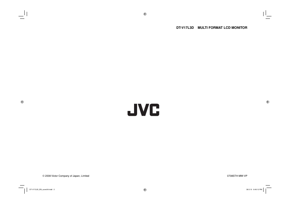 Dt-v17l3d multi format lcd monitor | JVC DT-V17L3D User Manual | Page 24 / 24