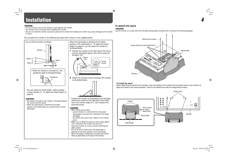 Installation | JVC DT-V17L3D User Manual | Page 4 / 24