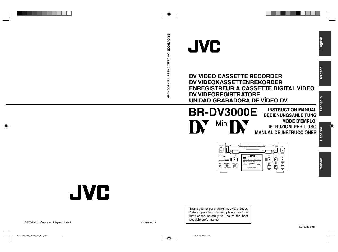 JVC BR-DV600AE User Manual | 356 pages