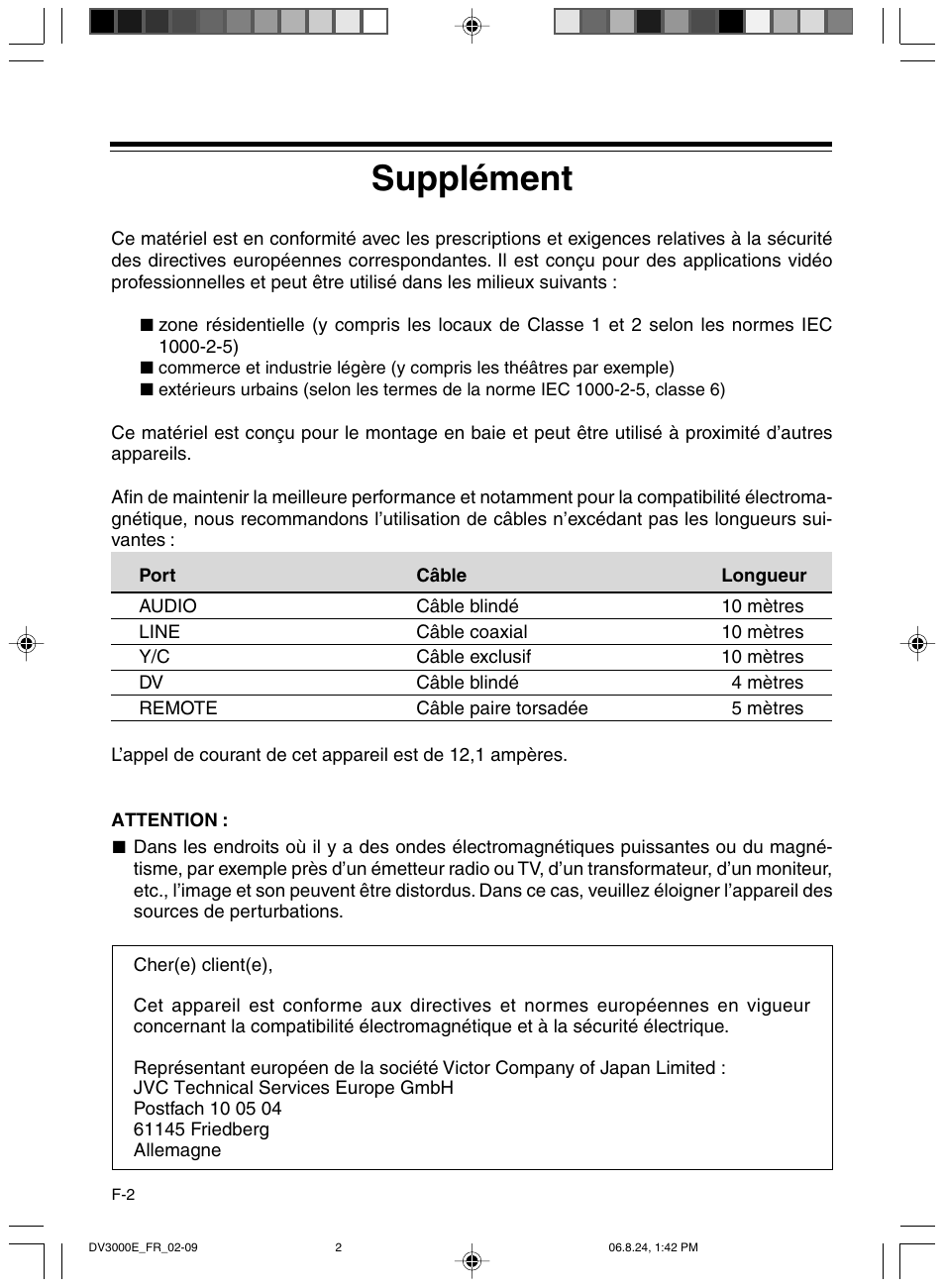 Supplement, Supplément | JVC BR-DV600AE User Manual | Page 144 / 356
